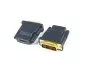 Preview: HDMI adapter type A 19pin female to DVI male bulk gold-plated contacts, black, bulk polybag